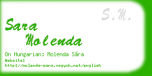 sara molenda business card